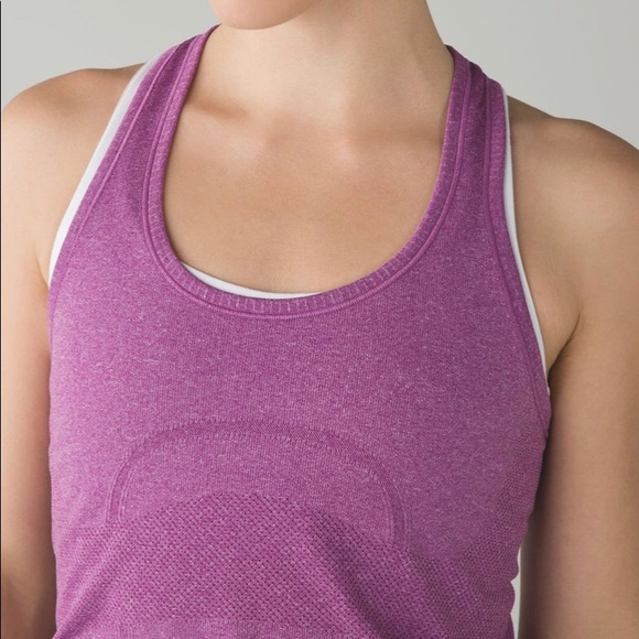 Lululemon ‘Swiftly Tech Racerback’ in Heathered Regal Plum - Picture 6 of 9